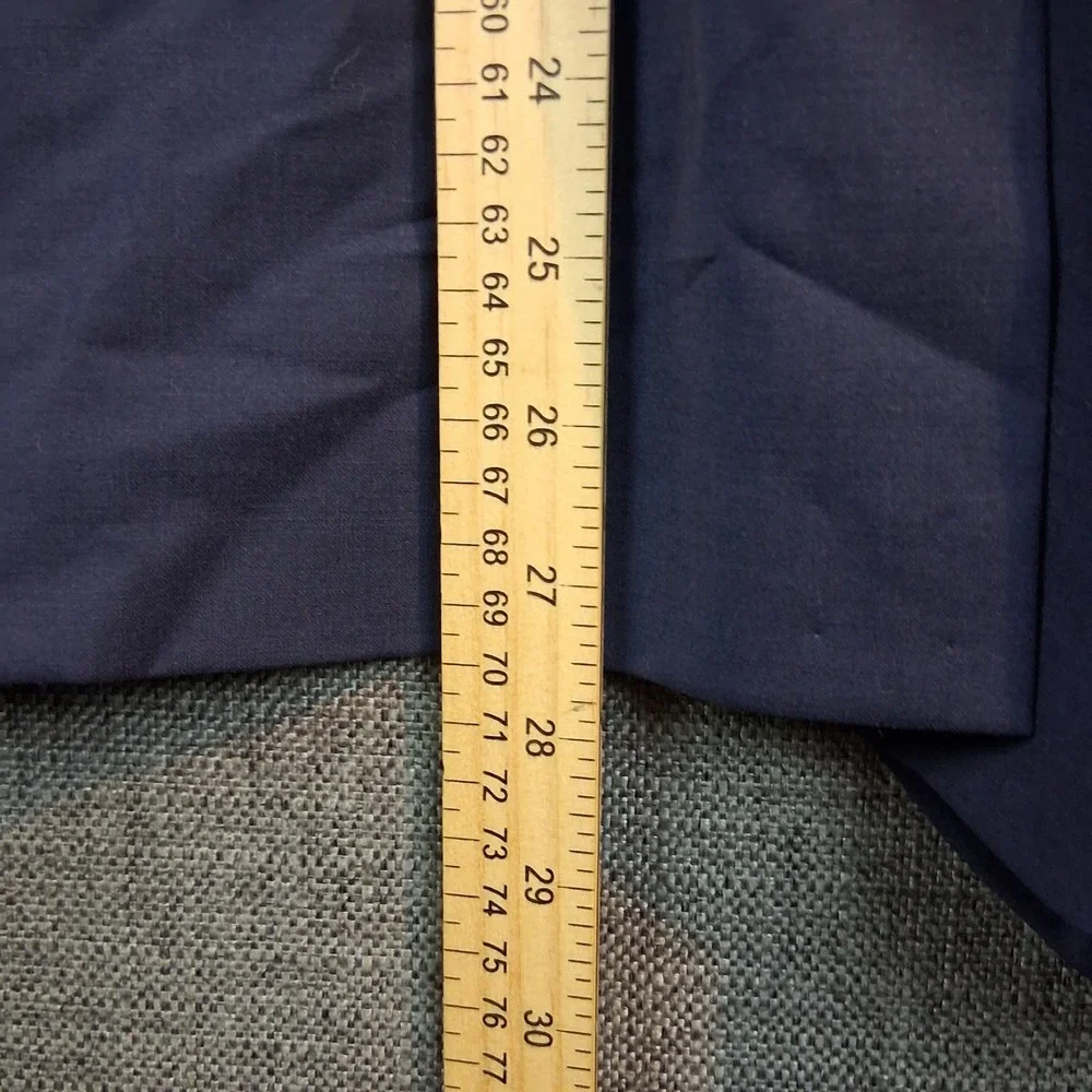 Navy Blue Two Button Blazer Notch Lapel Tailored Suit Jacket Made in Mexico